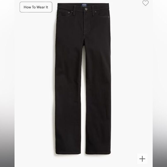 J. Crew Factory Flare crop black jean in all-day stretch - Picture 4 of 5